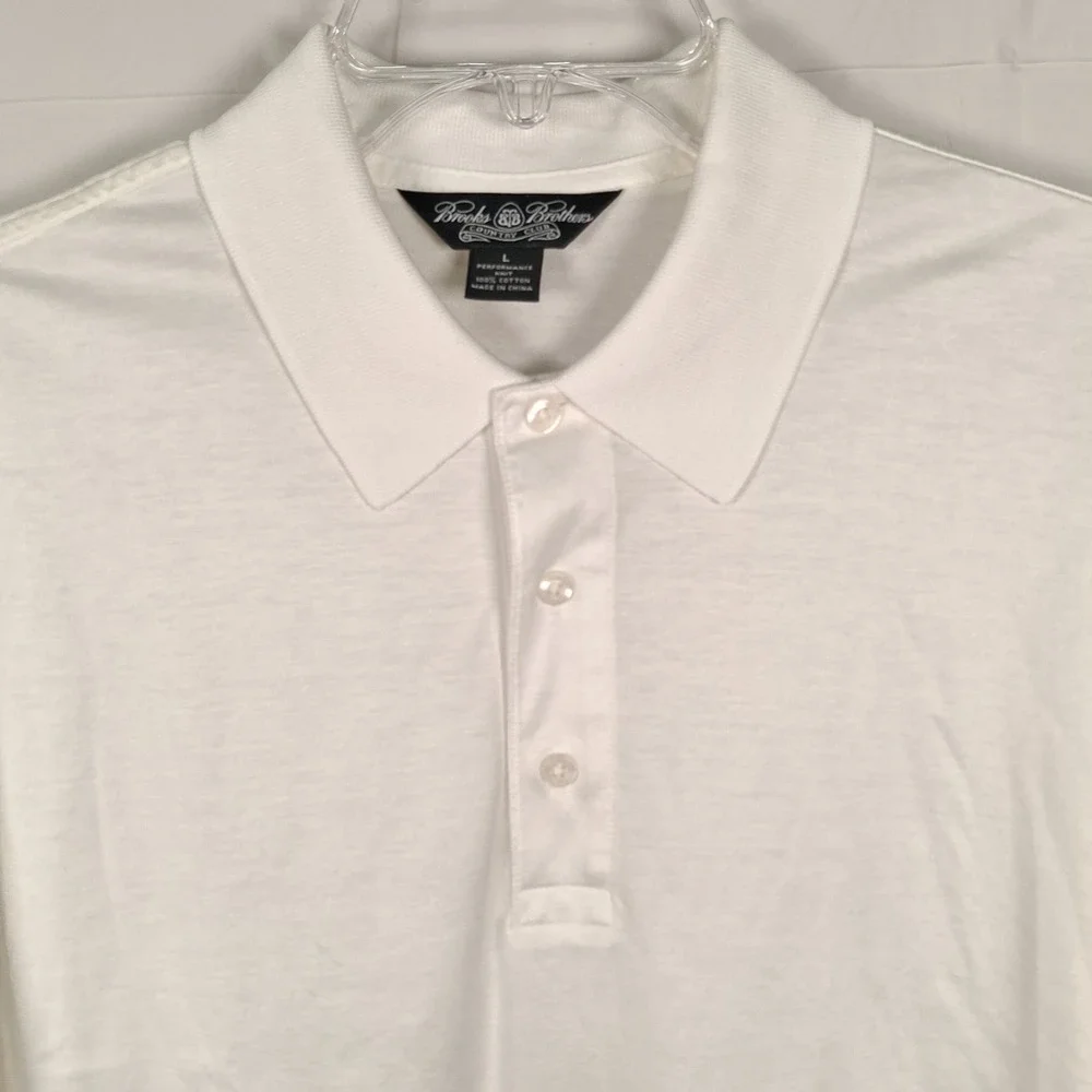 Brooks Brothers Country Club Polo Shirt Men Large Short‎ Sleeve Performance Knit - Picture 3 of 9